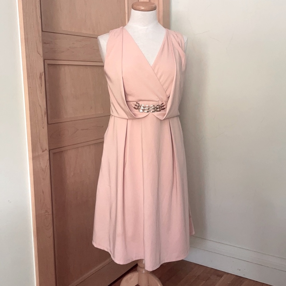 Little Mistress London Sleeveless Baby Pink Dress, Size 4